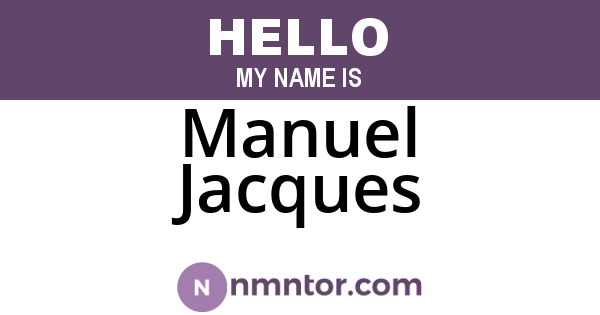 Manuel Jacques