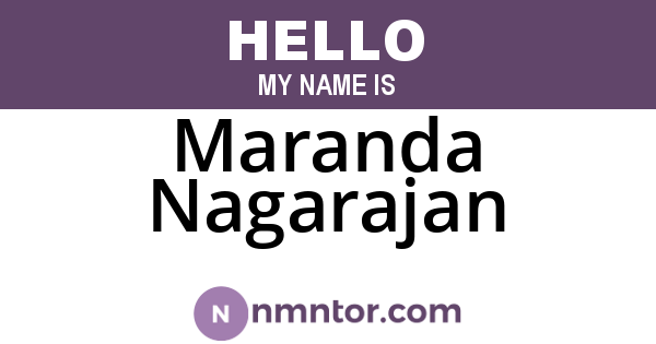 Maranda Nagarajan