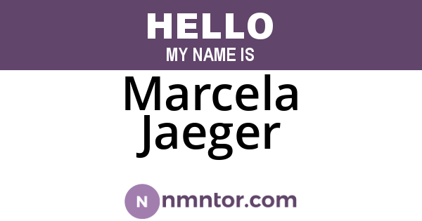 Marcela Jaeger