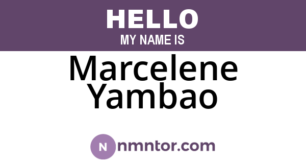 Marcelene Yambao