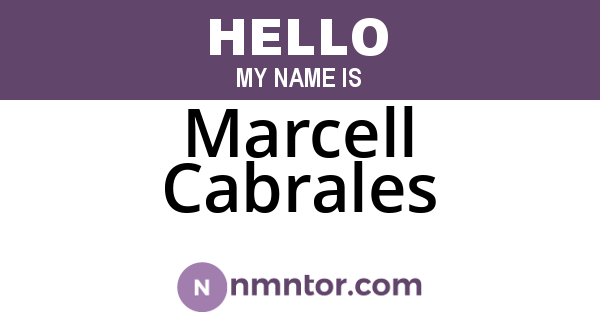 Marcell Cabrales