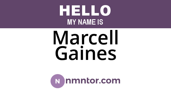 Marcell Gaines