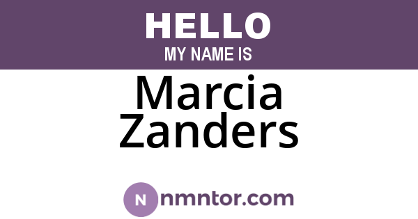 Marcia Zanders