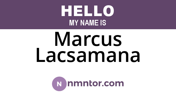Marcus Lacsamana