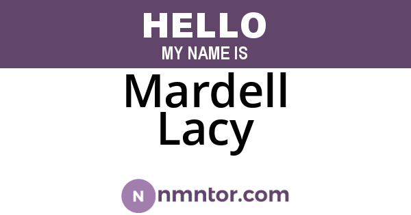 Mardell Lacy