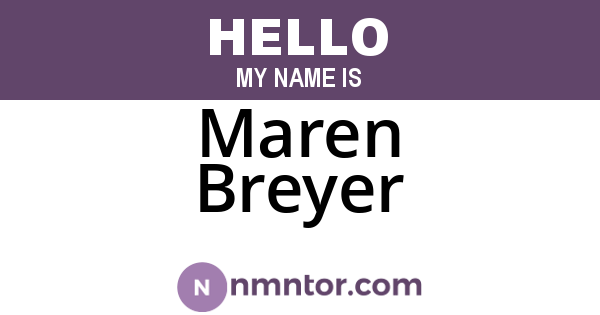 Maren Breyer