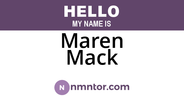 Maren Mack