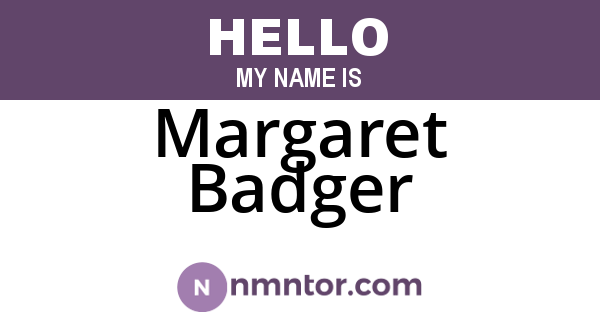 Margaret Badger