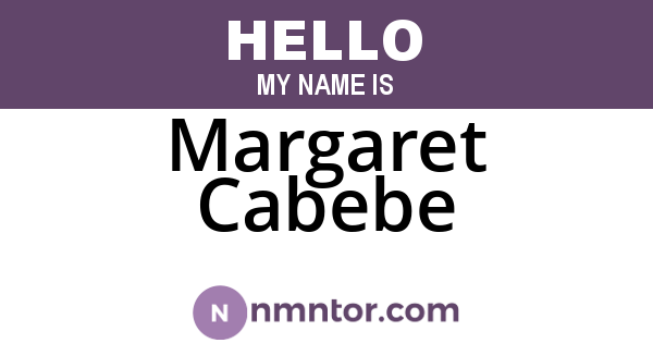Margaret Cabebe