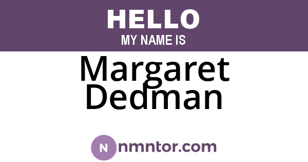 Margaret Dedman