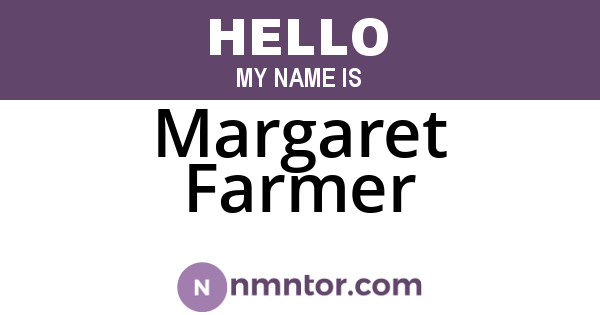 Margaret Farmer