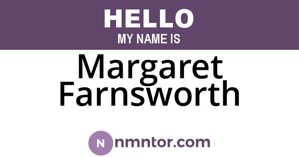 Margaret Farnsworth