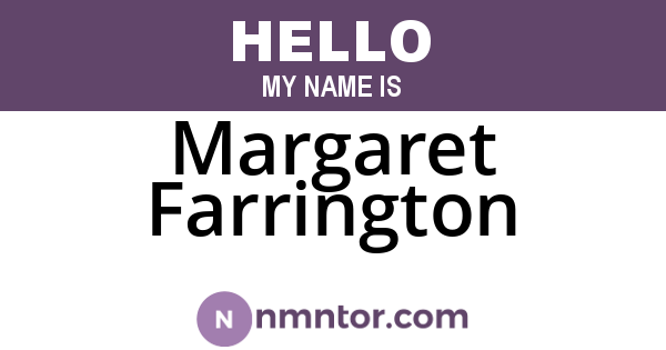 Margaret Farrington