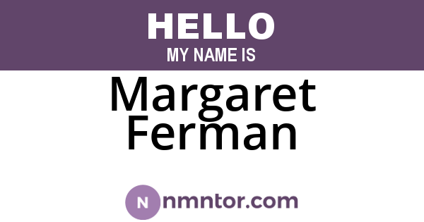 Margaret Ferman