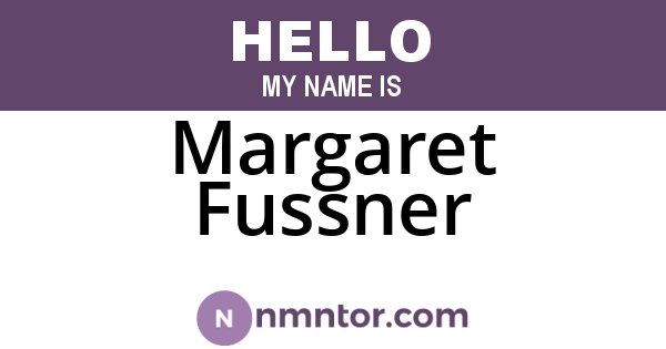 Margaret Fussner