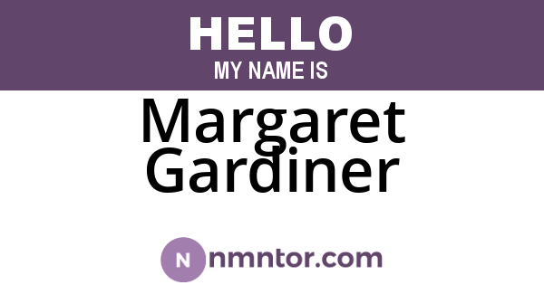 Margaret Gardiner