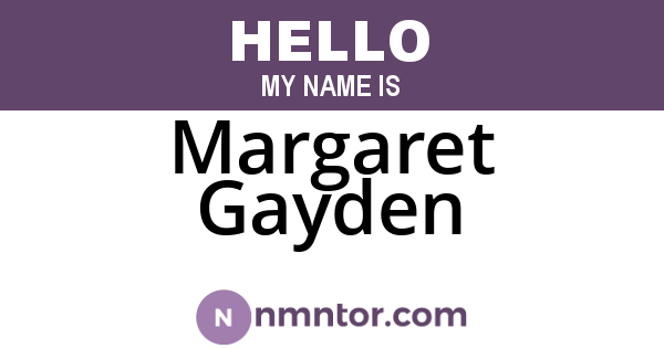 Margaret Gayden