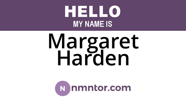 Margaret Harden