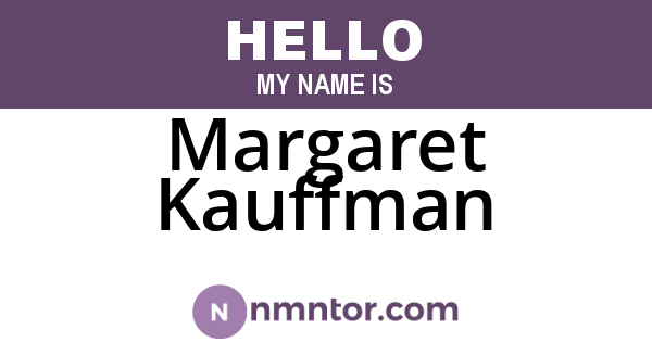 Margaret Kauffman