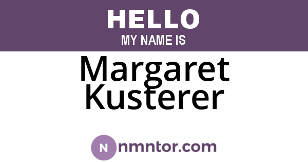 Margaret Kusterer