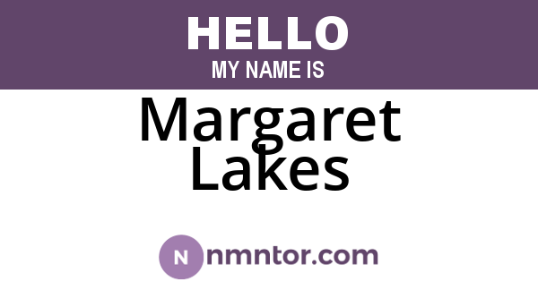 Margaret Lakes