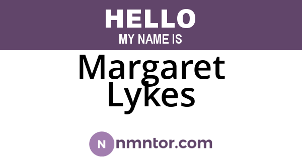 Margaret Lykes