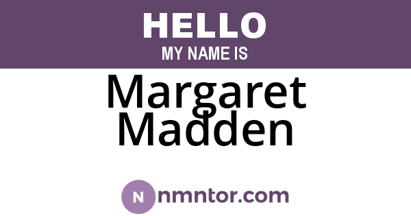 Margaret Madden