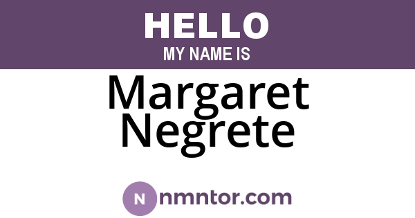 Margaret Negrete
