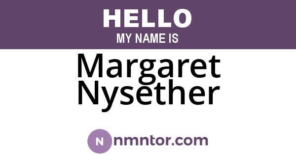 Margaret Nysether