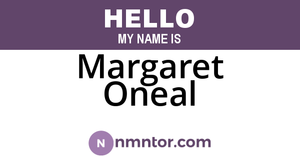 Margaret Oneal