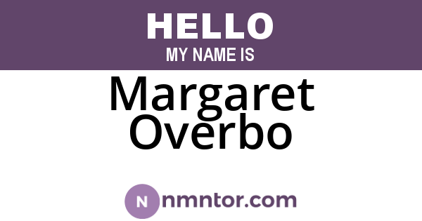 Margaret Overbo