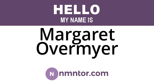 Margaret Overmyer