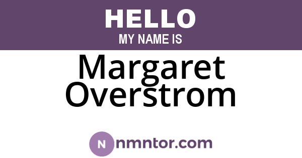 Margaret Overstrom