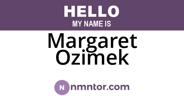 Margaret Ozimek