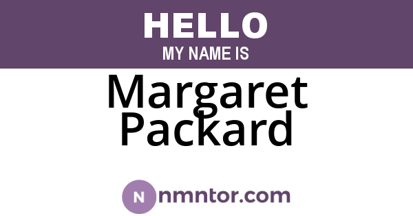 Margaret Packard
