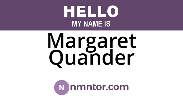 Margaret Quander