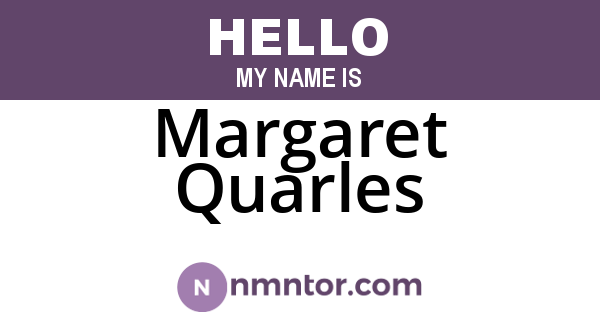 Margaret Quarles