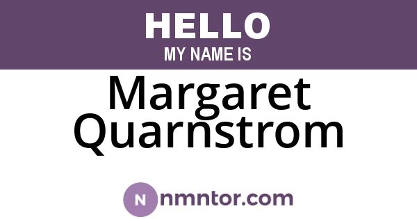 Margaret Quarnstrom