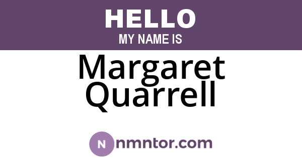 Margaret Quarrell