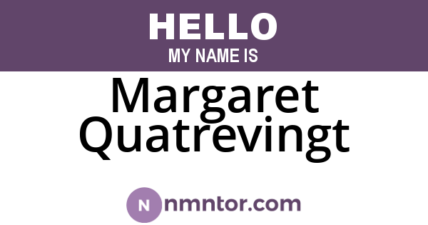 Margaret Quatrevingt