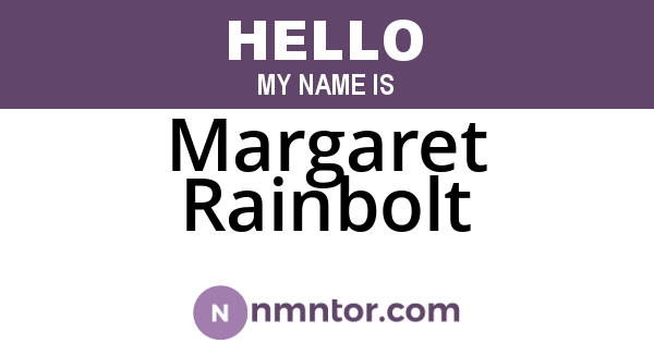 Margaret Rainbolt