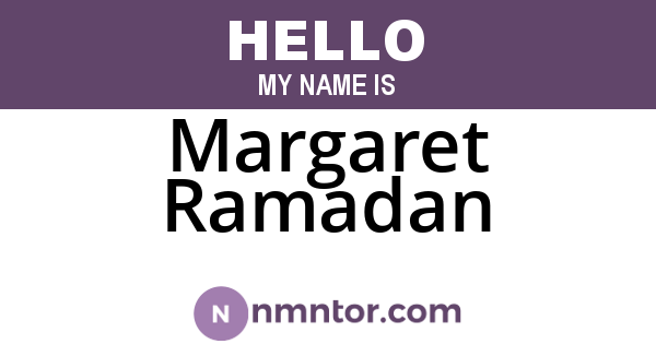 Margaret Ramadan