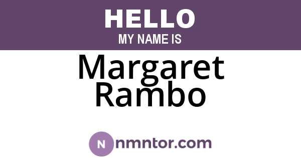 Margaret Rambo