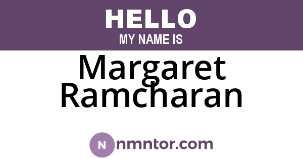 Margaret Ramcharan