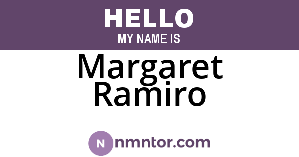 Margaret Ramiro