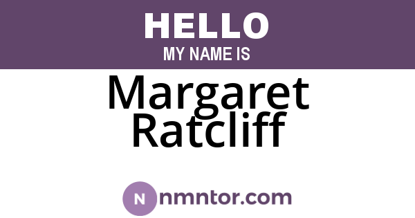 Margaret Ratcliff