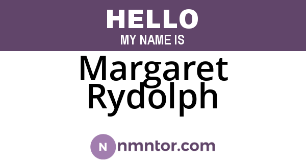 Margaret Rydolph