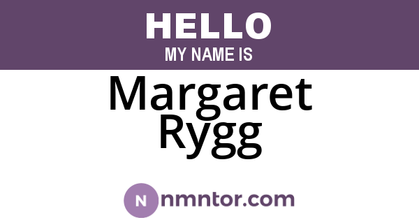 Margaret Rygg