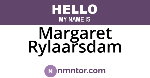 Margaret Rylaarsdam