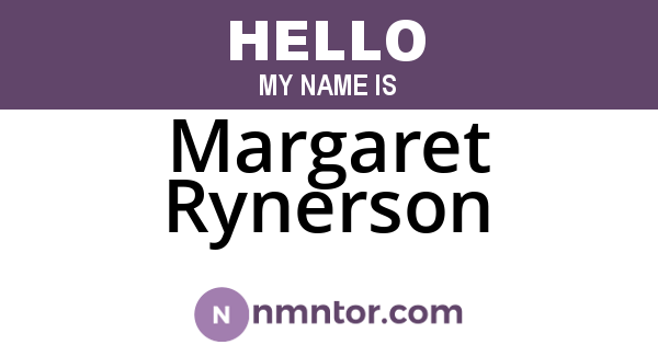 Margaret Rynerson